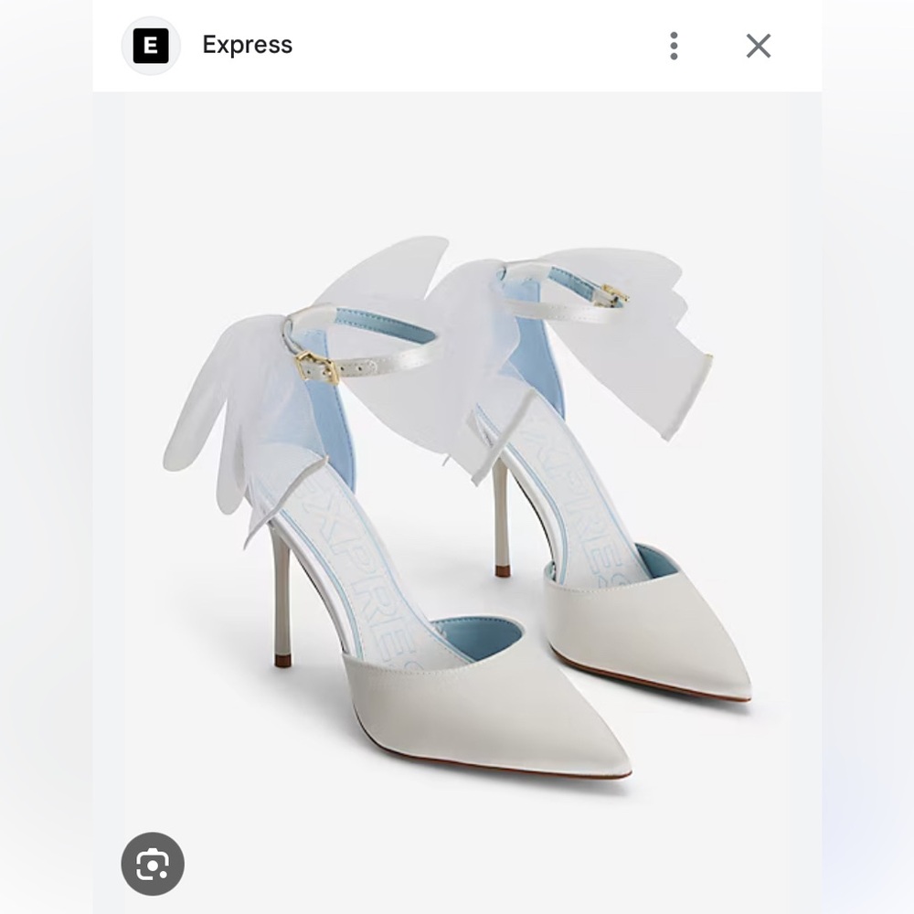 Express Mesh Bow Pointed Toe Pumps NWT Size 8